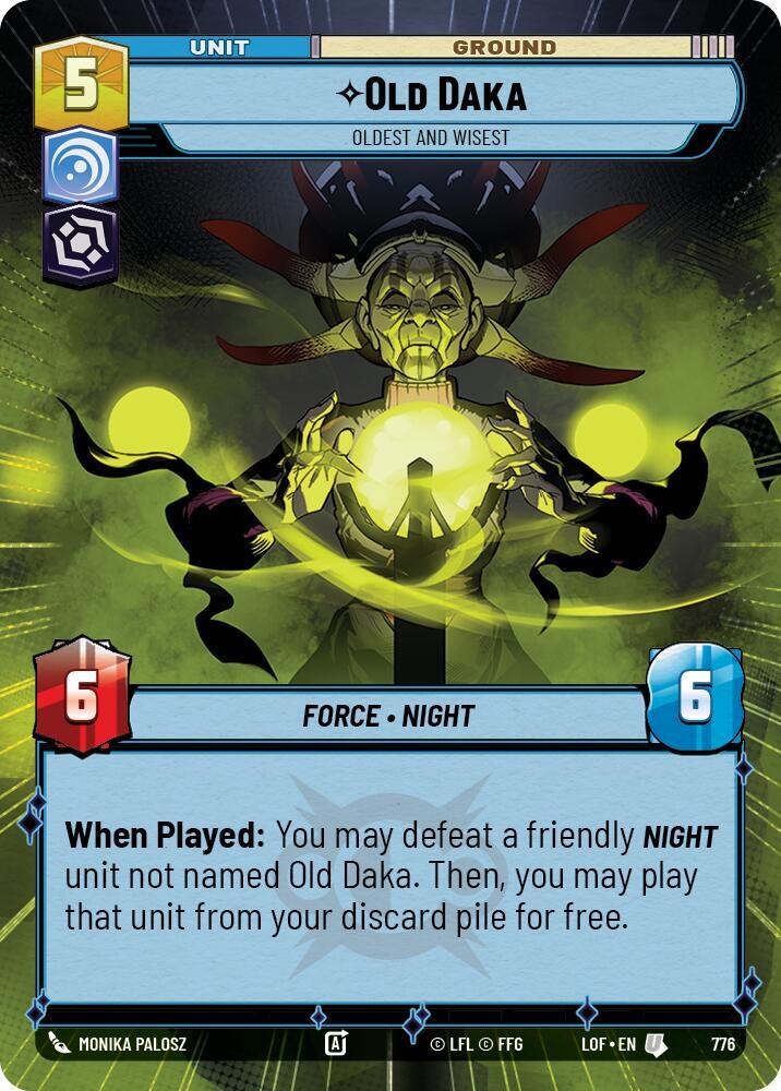 Old Daka - Oldest and Wisest (Hyperspace Foil) [Legends of the Force] 776