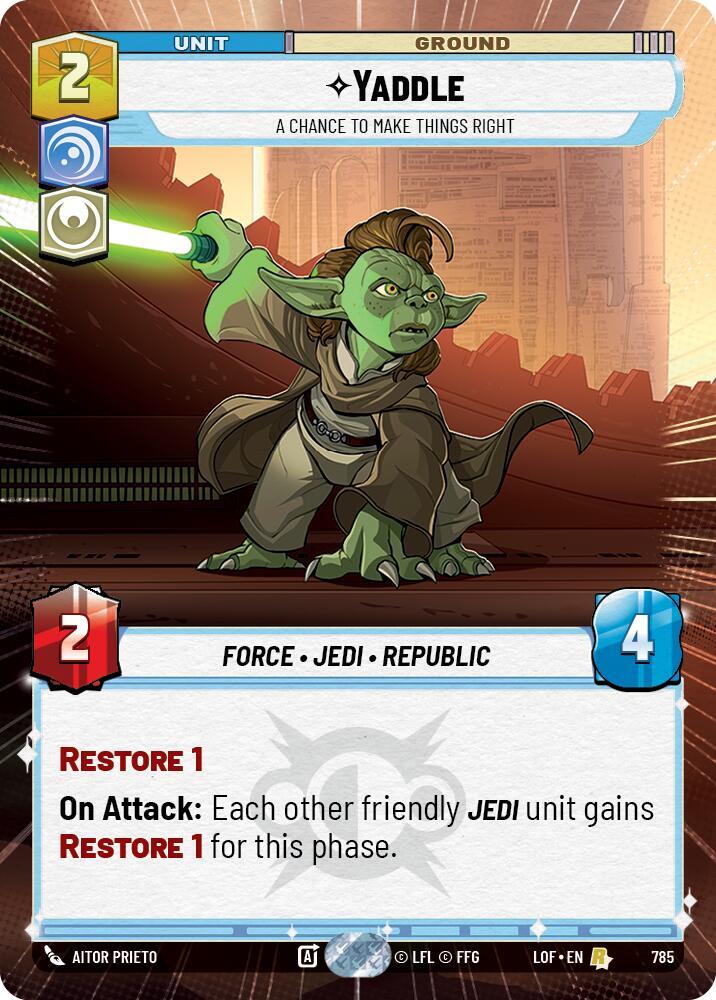 Yaddle - A Chance To Make Things Right (Hyperspace Foil) [Legends of the Force] 785