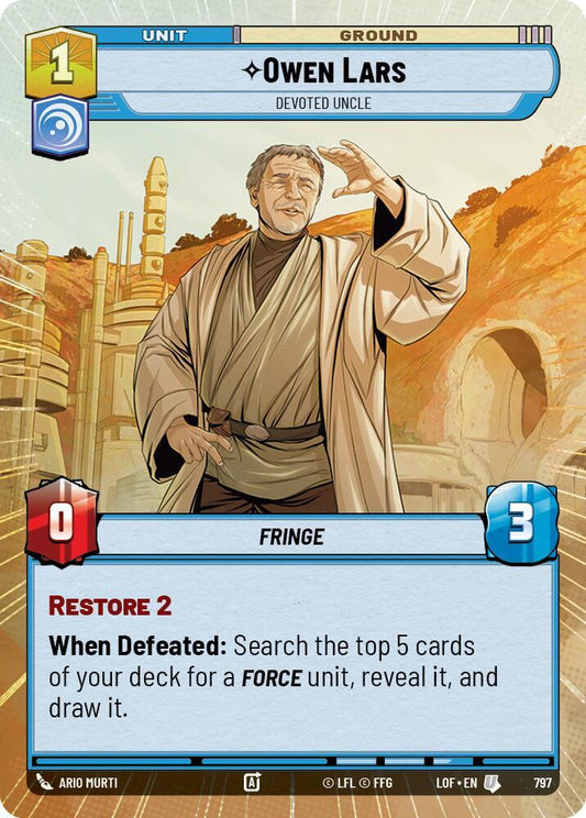 Owen Lars - Devoted Uncle (Hyperspace Foil) [Legends of the Force] 797