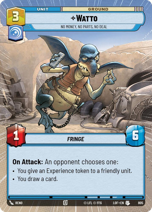 Watto - No Money, No Parts, No Deal (Hyperspace Foil) [Legends of the Force] 805