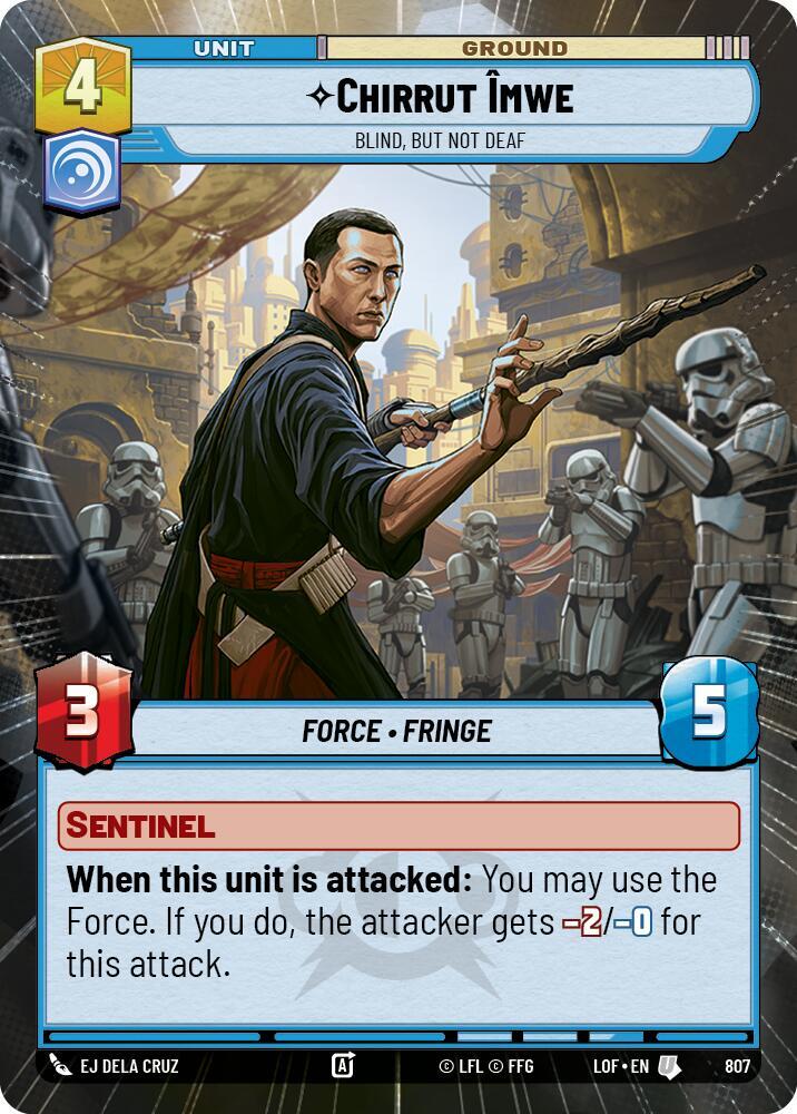 Chirrut Imwe - Blind, but not Deaf (Hyperspace Foil) [Legends of the Force] 807