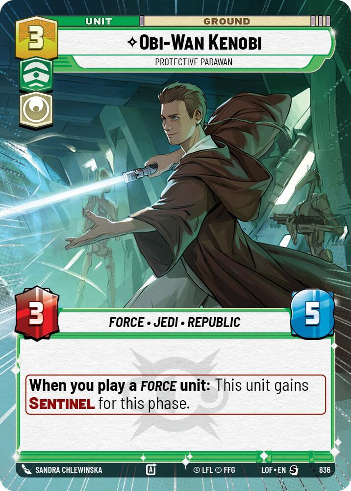 Obi-Wan Kenobi - Protective Padawan (Hyperspace Foil) [Legends of the Force] 836