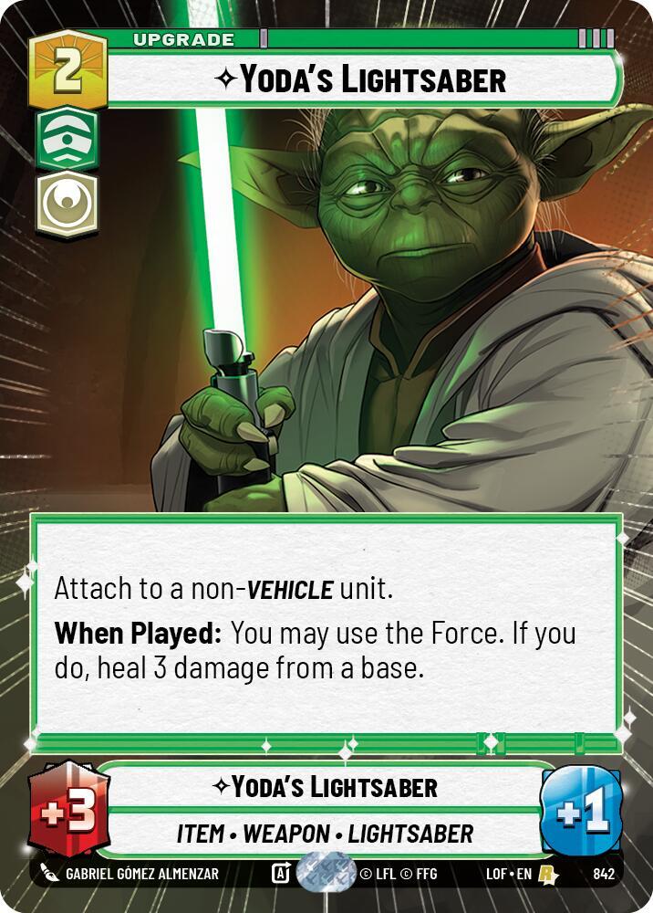Yoda's Lightsaber (Hyperspace Foil) [Legends of the Force] 842