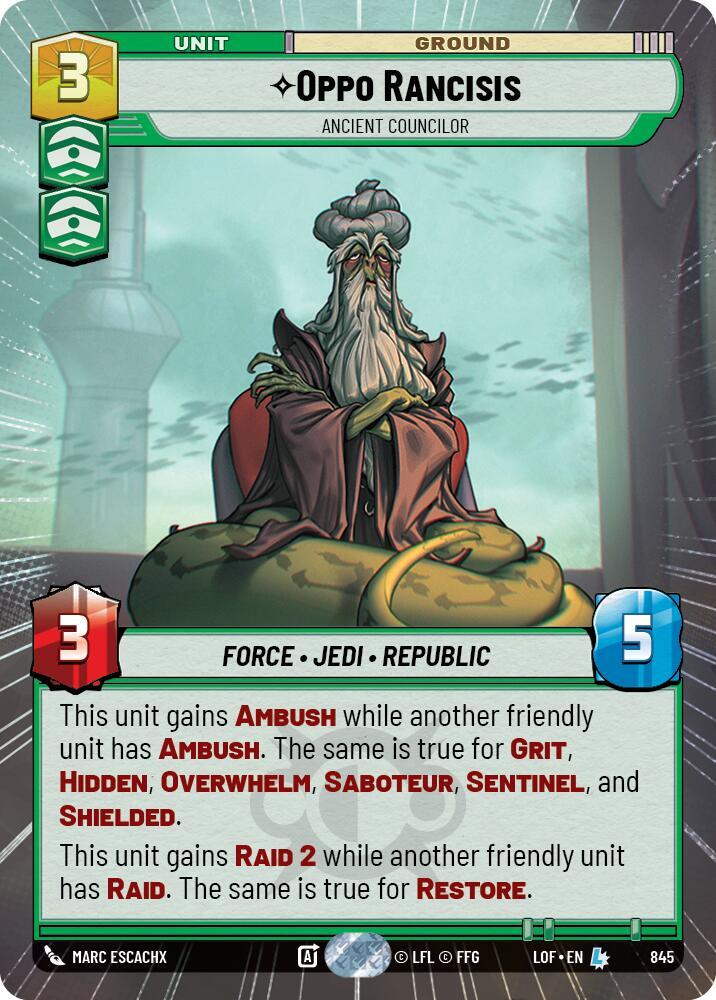 Oppo Rancisis - Ancient Councilor (Hyperspace Foil) [Legends of the Force] 845
