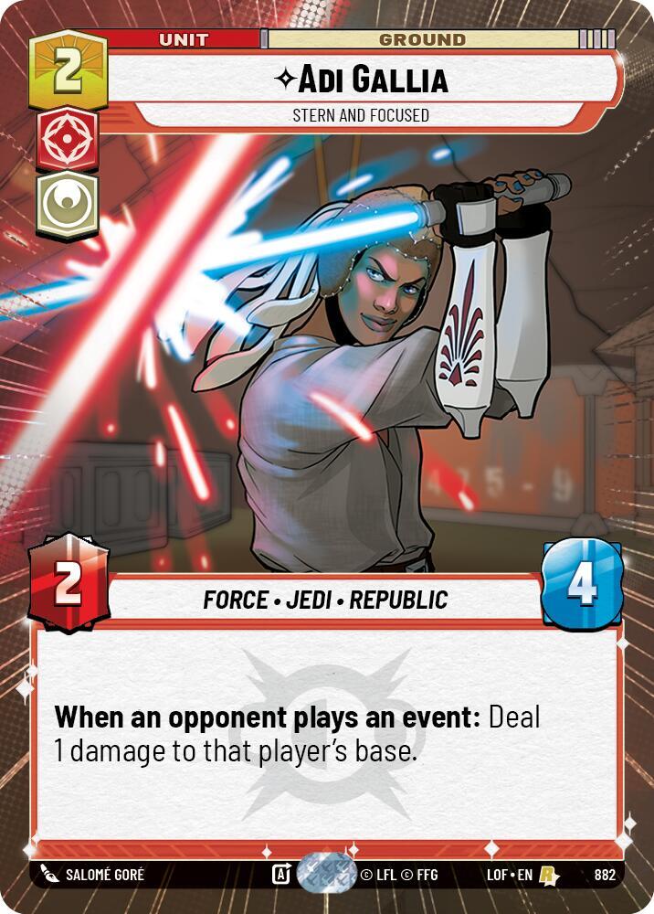 Adi Gallia - Stern and Focused (Hyperspace Foil) [Legends of the Force] 882