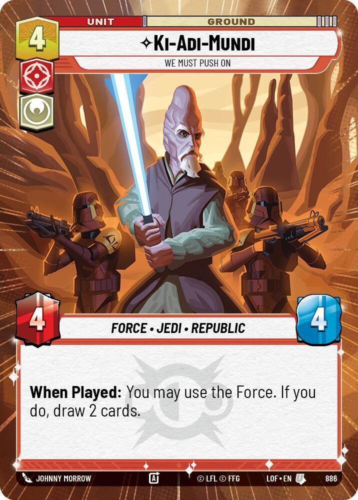 Ki-Adi-Mundi - We Must Push On (Hyperspace Foil) [Legends of the Force] 886