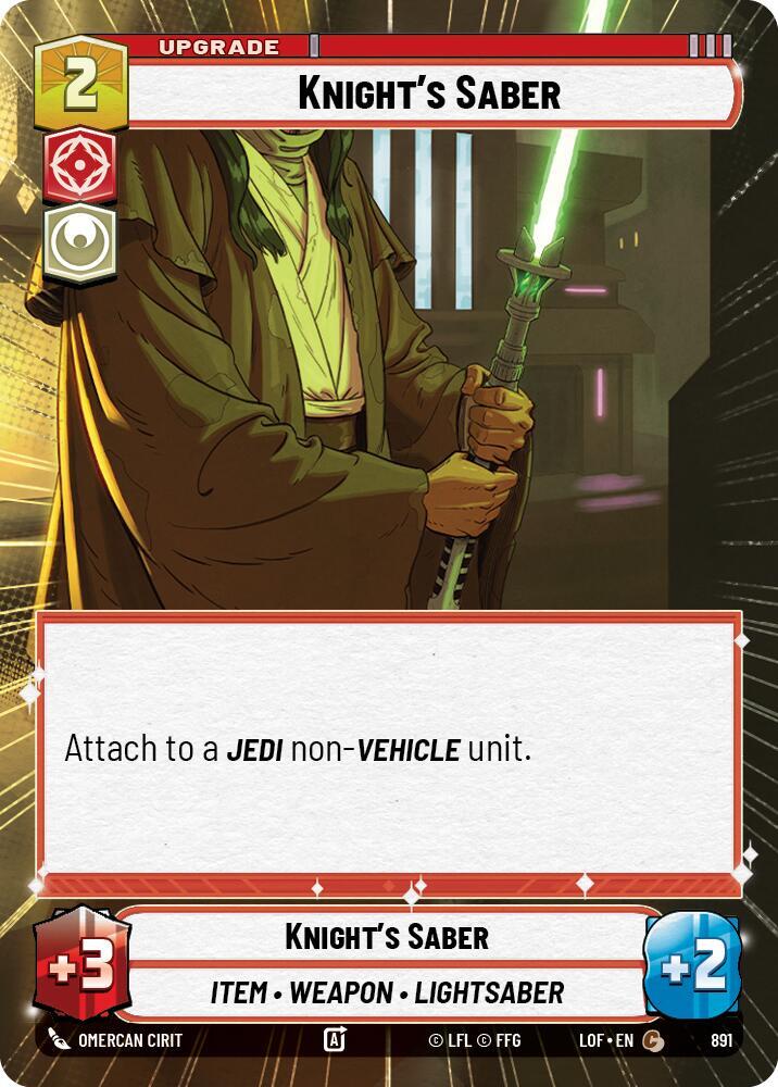 Knight's Saber (Hyperspace Foil) [Legends of the Force] 891