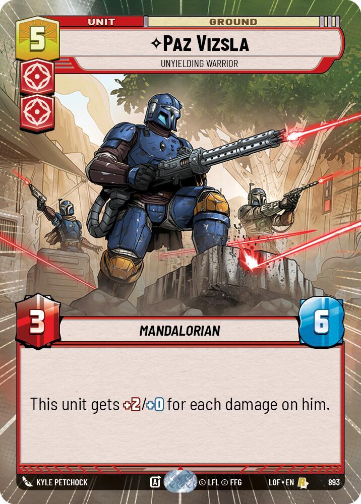 Paz Vizsla - Unyielding Warrior (Hyperspace Foil) [Legends of the Force] 893
