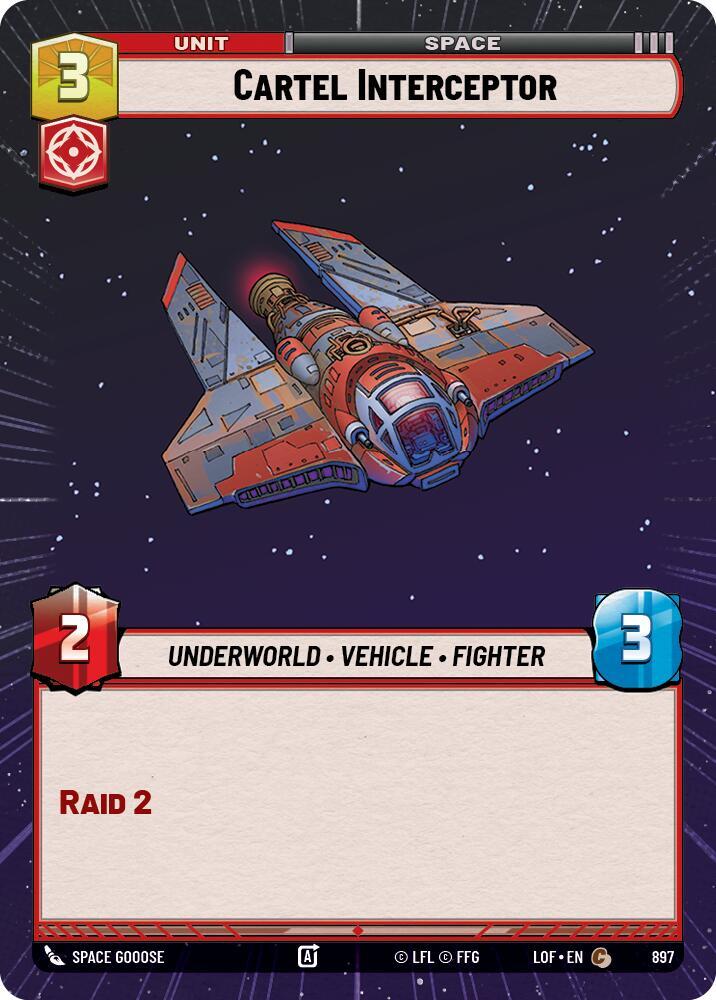 Cartel Interceptor (Hyperspace Foil) [Legends of the Force] 897