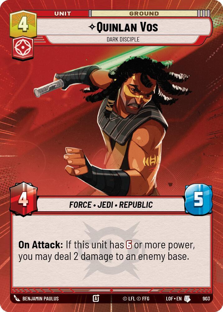 Quinlan Vos - Dark Disciple (Hyperspace Foil) [Legends of the Force] 903