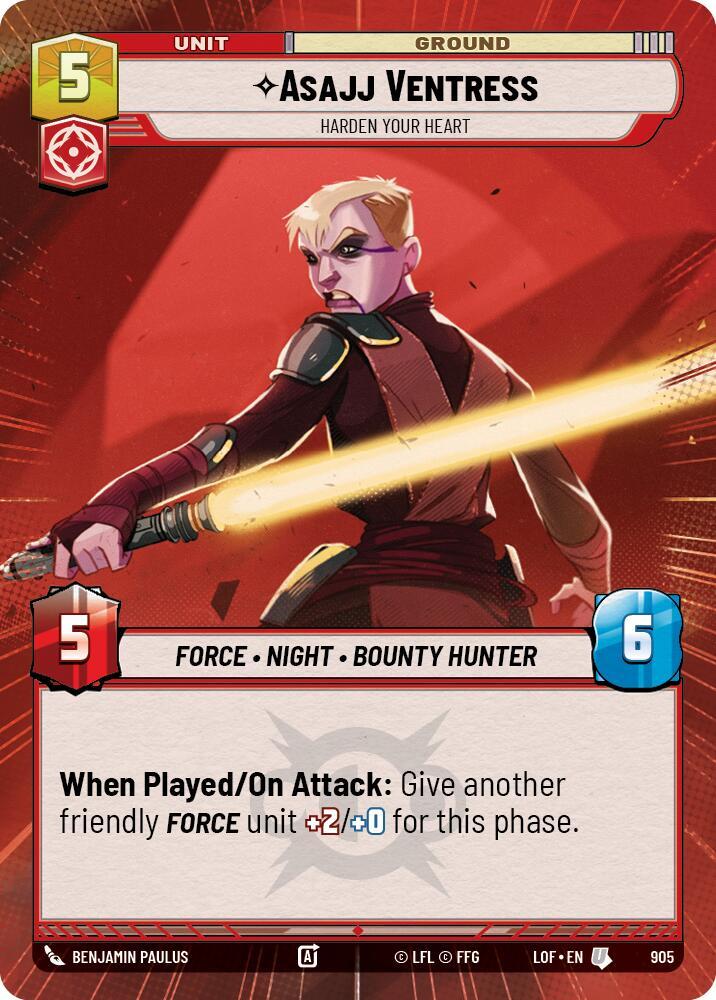 Asajj Ventress - Harden Your Heart (Hyperspace Foil) [Legends of the Force] 905