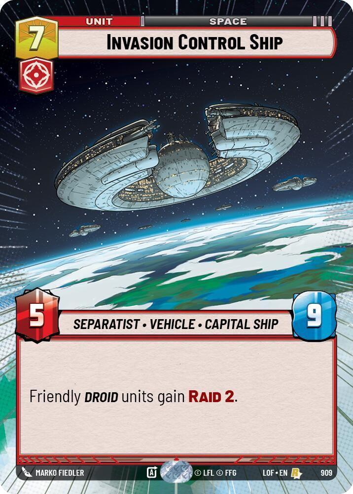 Invasion Control Ship (Hyperspace Foil) [Legends of the Force] 909