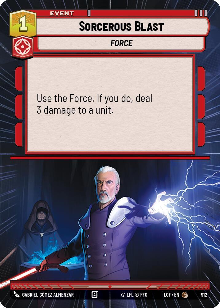 Sorcerous Blast (Hyperspace Foil) [Legends of the Force] 912