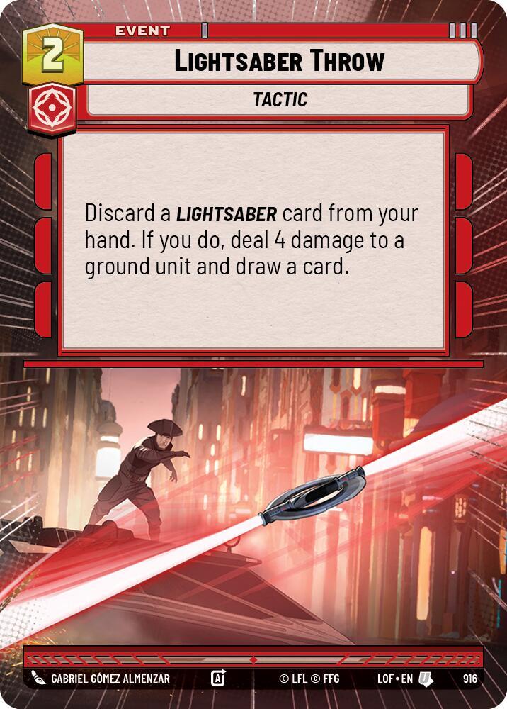 Lightsaber Throw (Hyperspace Foil) [Legends of the Force] 916