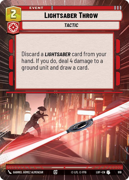 Lightsaber Throw (Hyperspace Foil) [Legends of the Force] 916