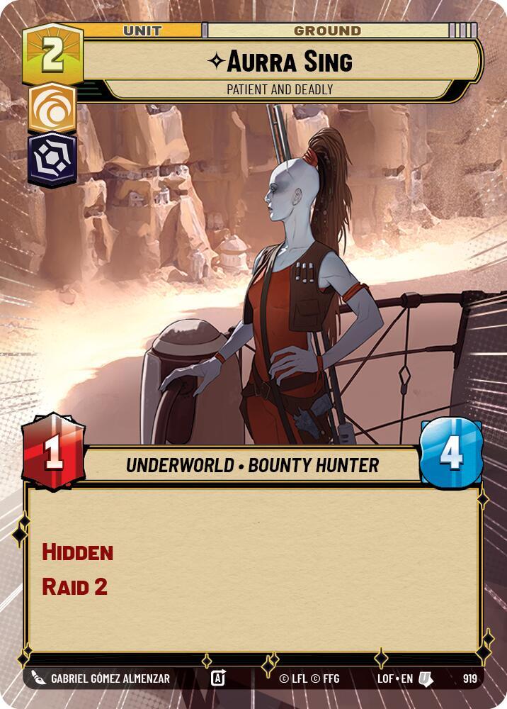 Aurra Sing - Patient and Deadly (Hyperspace Foil) [Legends of the Force] 919