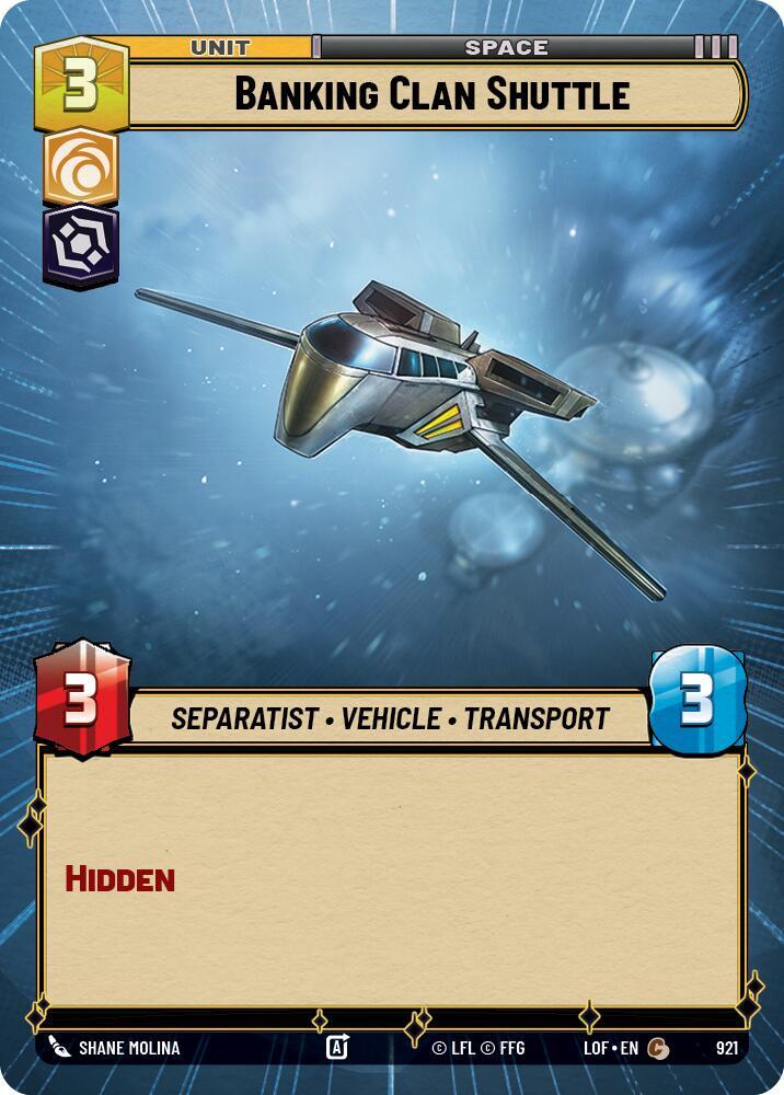 Banking Clan Shuttle (Hyperspace Foil) [Legends of the Force] 921