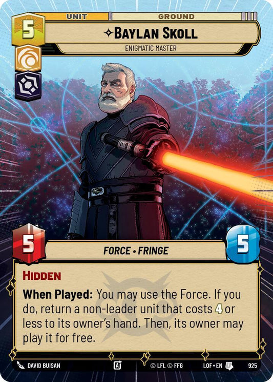Baylan Skoll - Enigmatic Master (Hyperspace Foil) [Legends of the Force] 925