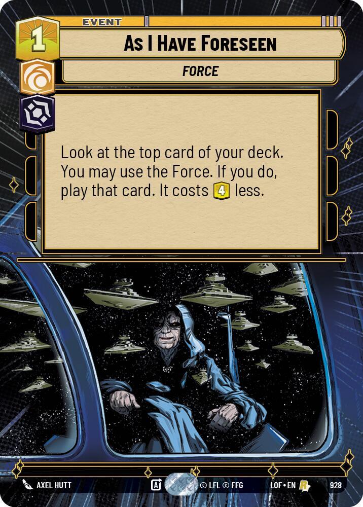 As I Have Foreseen (Hyperspace Foil) [Legends of the Force] 928