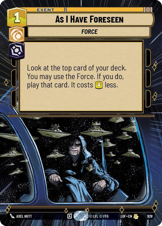 As I Have Foreseen (Hyperspace Foil) [Legends of the Force] 928