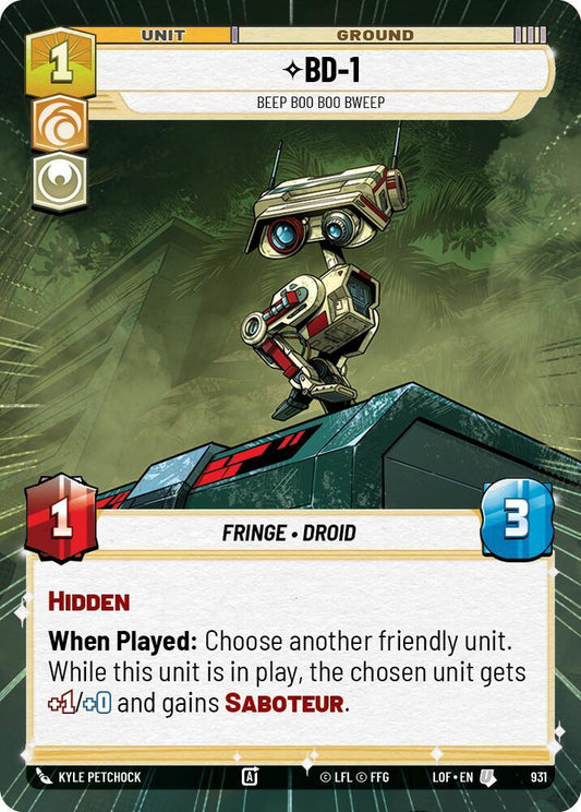 BD-1 - Beep Boo Boo Bweep (Hyperspace Foil) [Legends of the Force] 931