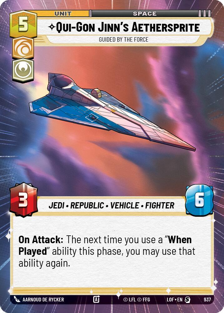 Qui-Gon Jinn's Aethersprite - Guided by the Force (Hyperspace Foil) [Legends of the Force] 937