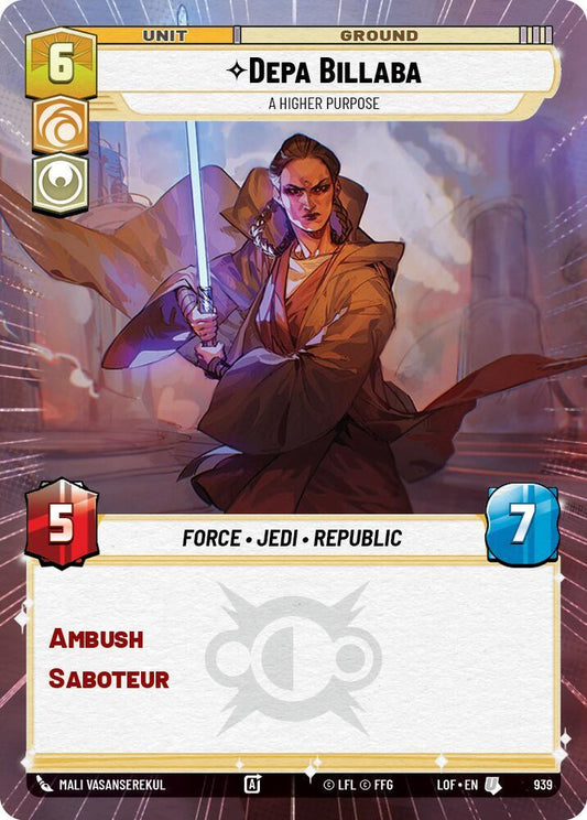 Depa Billaba - A Higher Purpose (Hyperspace Foil) [Legends of the Force] 939