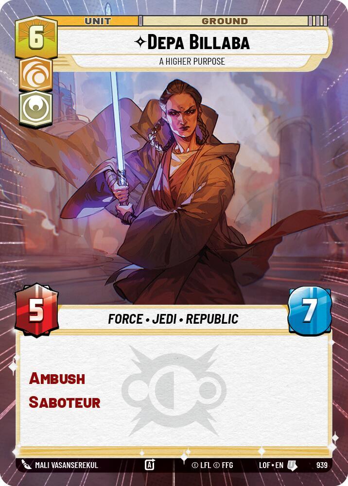 Depa Billaba - A Higher Purpose (Hyperspace Foil) [Legends of the Force] 939