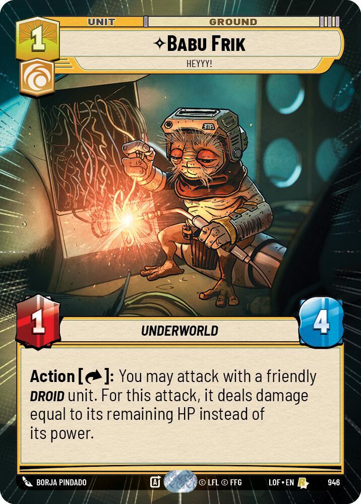 Babu Frik - Heyyy! (Hyperspace Foil) [Legends of the Force] 946