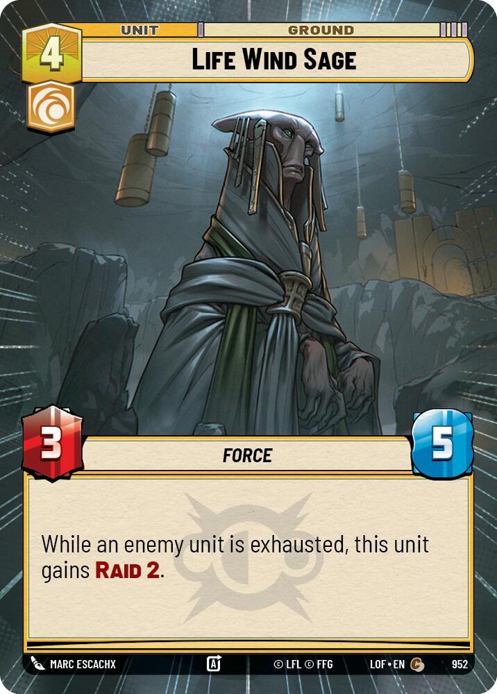 Life Wind Sage (Hyperspace Foil) [Legends of the Force] 952