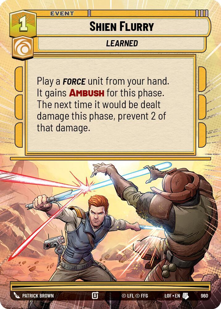 Shien Flurry (Hyperspace Foil) [Legends of the Force] 960