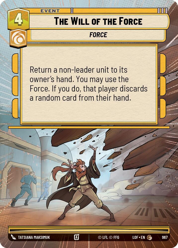The Will of the Force (Hyperspace Foil) [Legends of the Force] 967