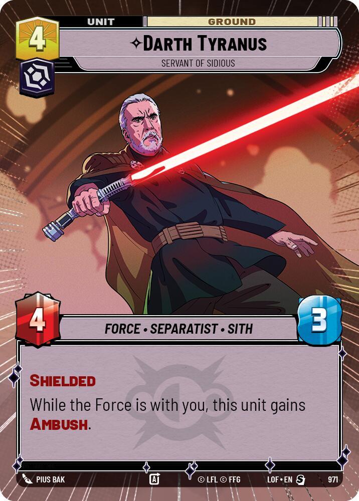 Darth Tyranus - Servant of Sidious (Hyperspace Foil) [Legends of the Force] 971