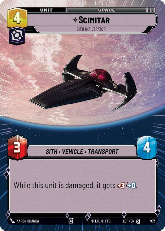 Scimitar - Sith Infiltrator (Hyperspace Foil) [Legends of the Force] 973