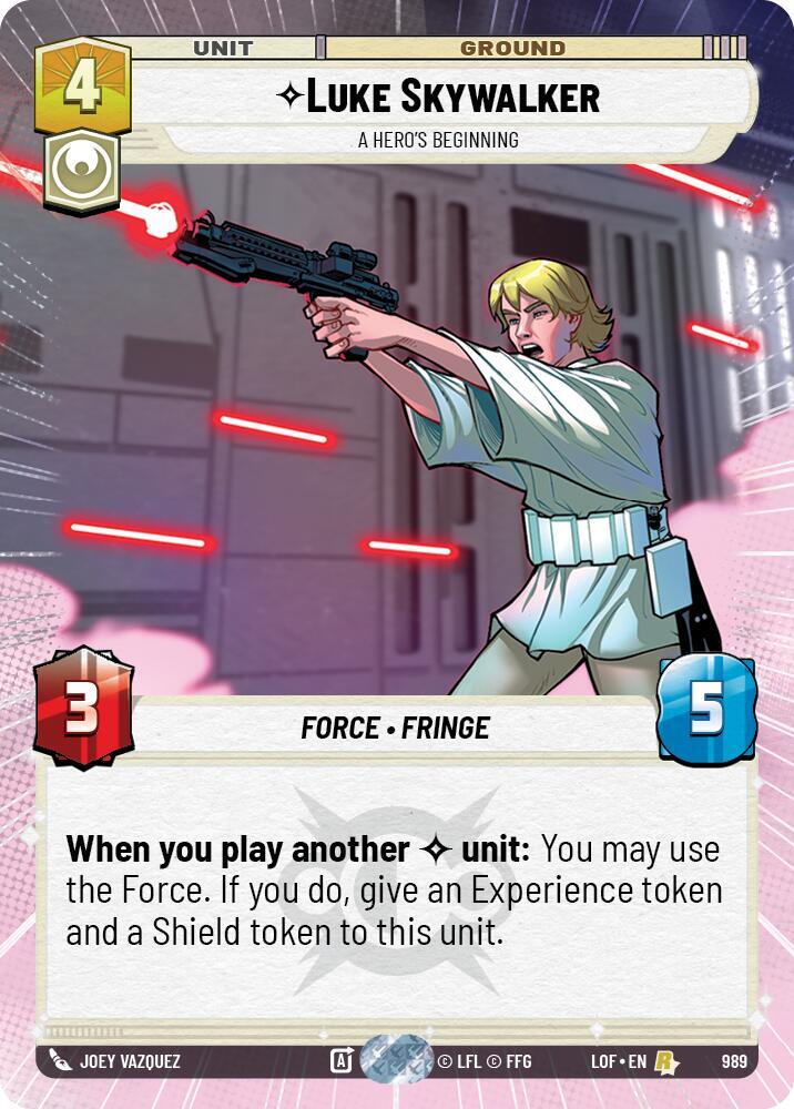 Luke Skywalker - A Hero's Beginning (Hyperspace Foil) [Legends of the Force] 989