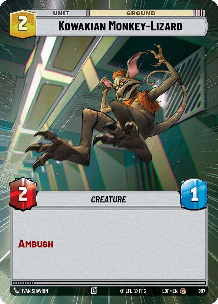 Kowakian Monkey-Lizard (Hyperspace Foil) [Legends of the Force] 997
