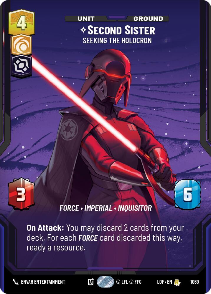Second Sister - Seeking the Holocron (Prestige Foil) [Legends of the Force] 1069
