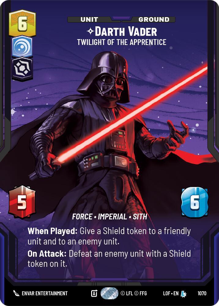 Darth Vader - Twilight of the Apprentice (Prestige Foil) [Legends of the Force] 1070