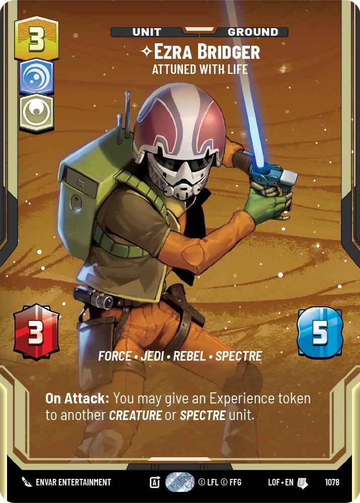 Ezra Bridger - Attuned With Life (Prestige Foil) [Legends of the Force] 1078