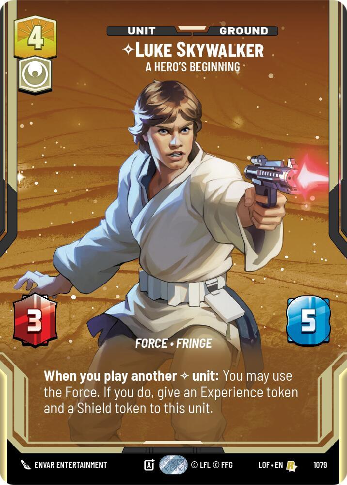 Luke Skywalker - A Hero's Beginning (Prestige Foil) [Legends of the Force] 1079