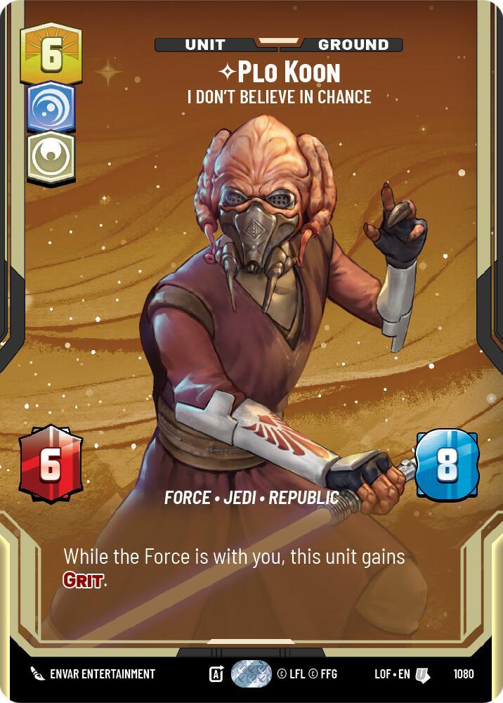 Plo Koon - I Don't Believe in Chance (Prestige Foil) [Legends of the Force] 1080