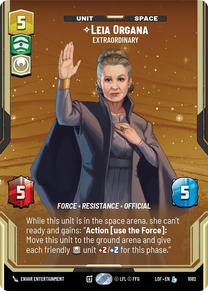 Leia Organa - Extraordinary (Prestige Foil) [Legends of the Force] 1082