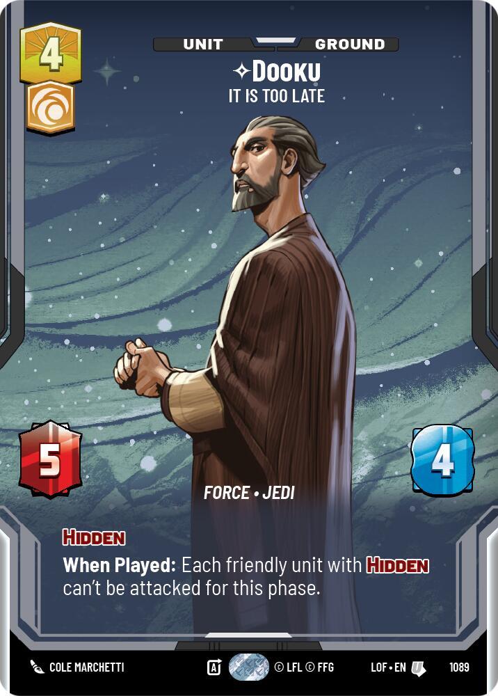 Dooku - It Is Too Late (Prestige Foil) [Legends of the Force] 1089