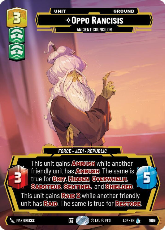 Oppo Rancisis - Ancient Councilor (Prestige Foil) [Legends of the Force] 1099