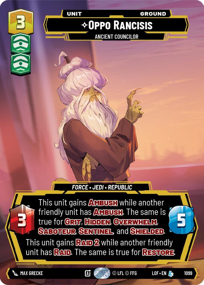Oppo Rancisis - Ancient Councilor (Prestige Foil) [Legends of the Force] 1099
