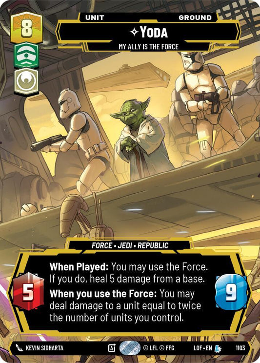 Yoda - My Ally is the Force (Prestige Foil) [Legends of the Force] 1103