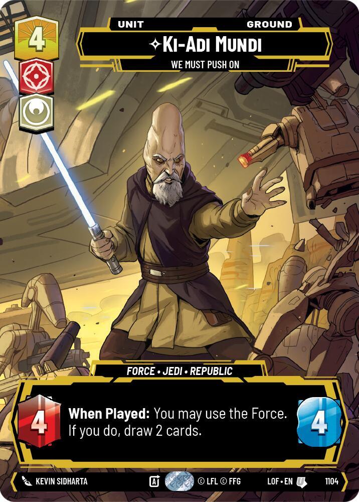 Ki-Adi-Mundi - We Must Push On (Prestige Foil) [Legends of the Force] 1104
