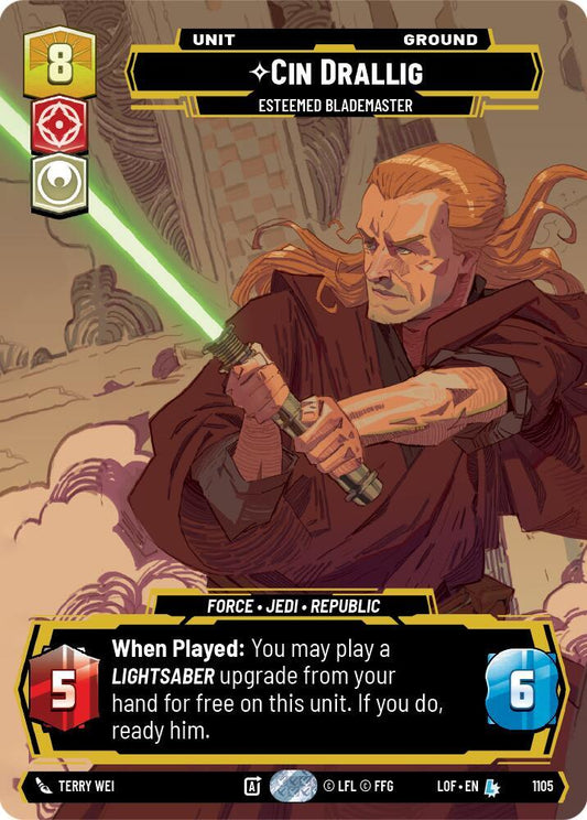 Cin Drallig - Esteemed Blademaster (Prestige Foil) [Legends of the Force] 1105