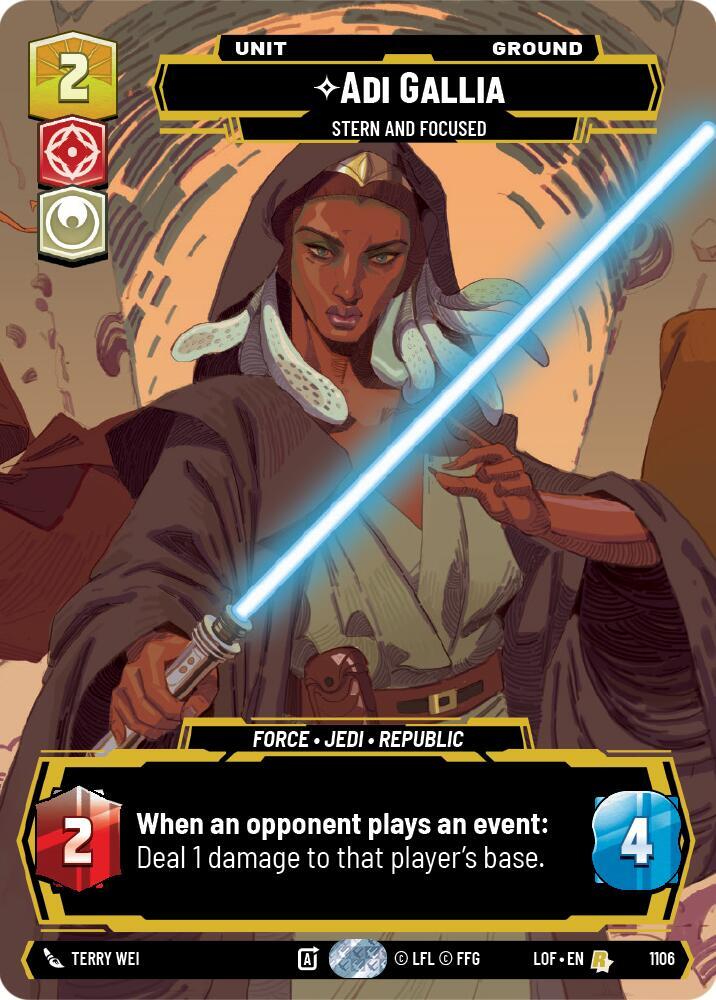 Adi Gallia - Stern and Focused (Prestige Foil) [Legends of the Force] 1106