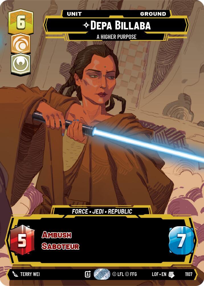 Depa Billaba - A Higher Purpose (Prestige Foil) [Legends of the Force] 1107